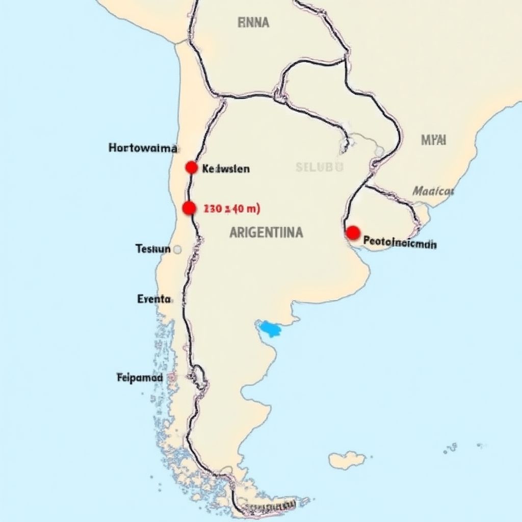 Mapa de Estaciones YPF en Argentina
